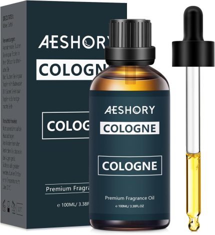 AESHORY Cologne Fragrance Oil 3.38FL.OZ - Aromatherapy Essential Oils for Diffusers for Home, Cologne Scented Oils for Massage, Soap Candle Making Scents - 100ML